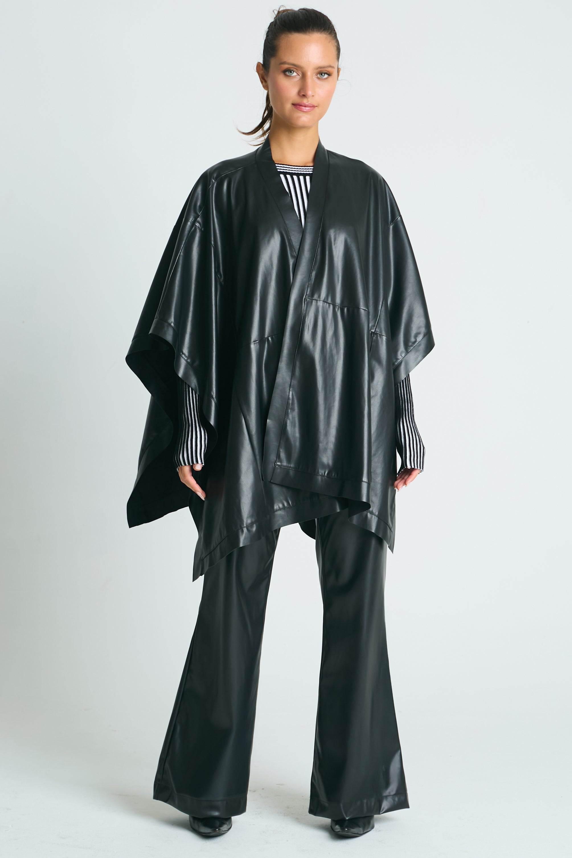 Vegan Leather Poncho
