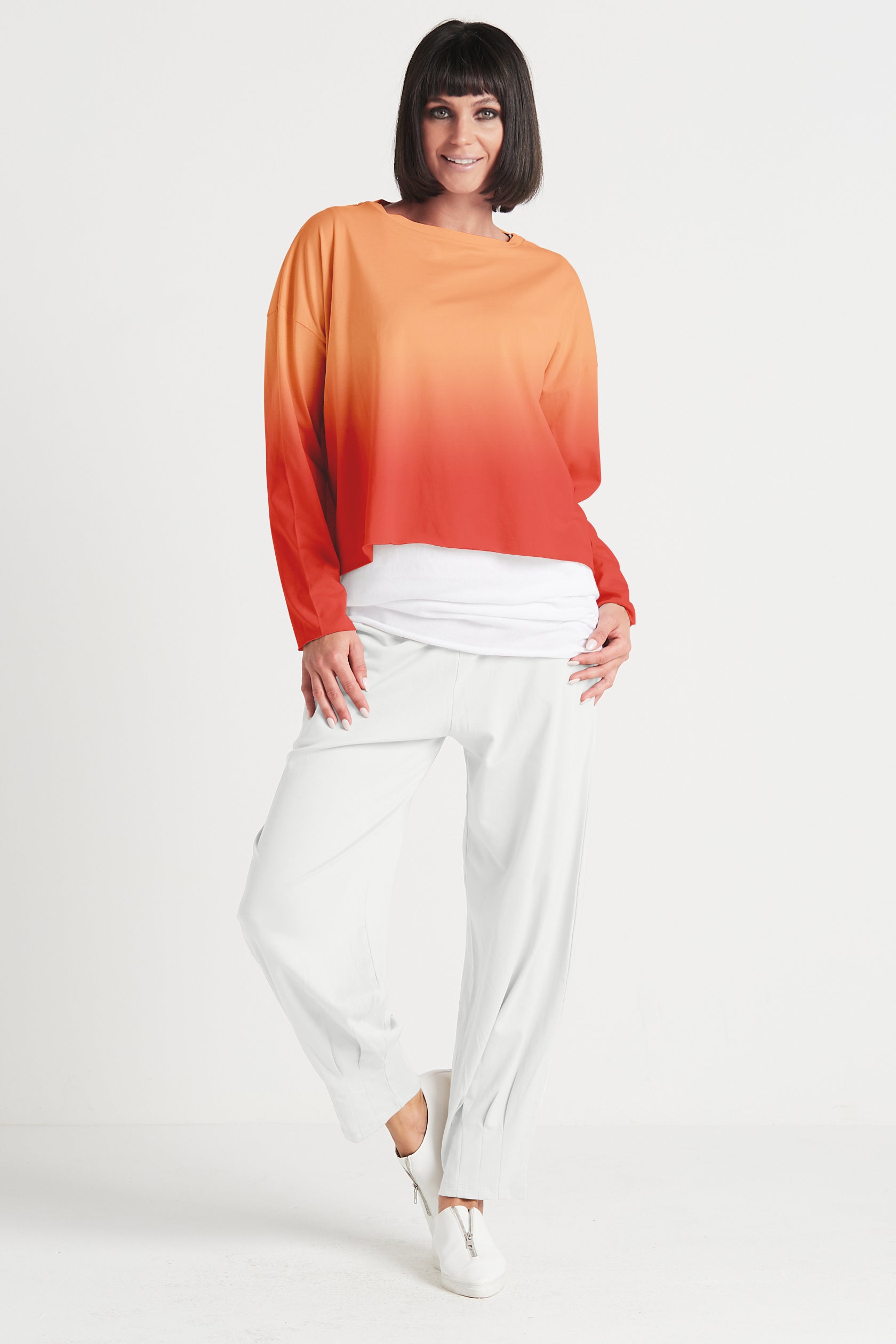 Pima Cotton Dip Dyed Mini Luxury Boxy T