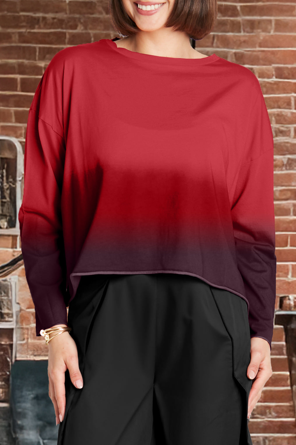 Pima Cotton Dip Dyed Mini Luxury Boxy T