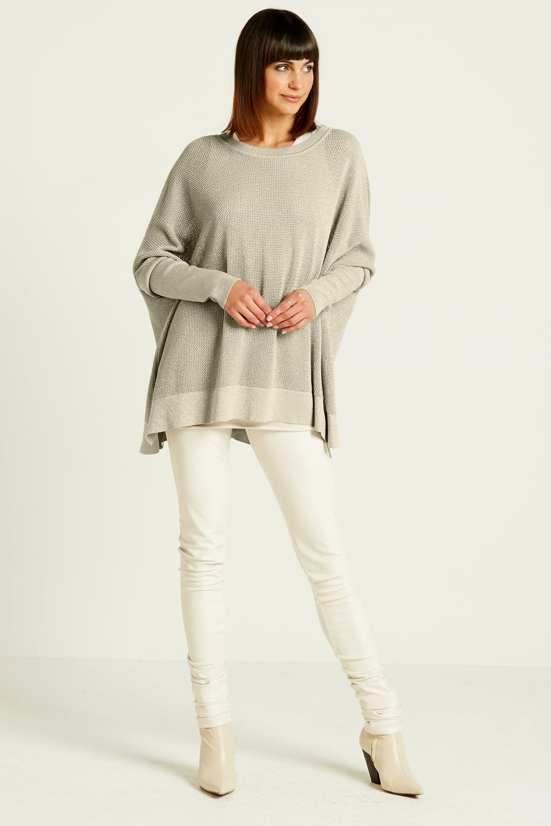 Pima Cotton Metallic Seed Stitch