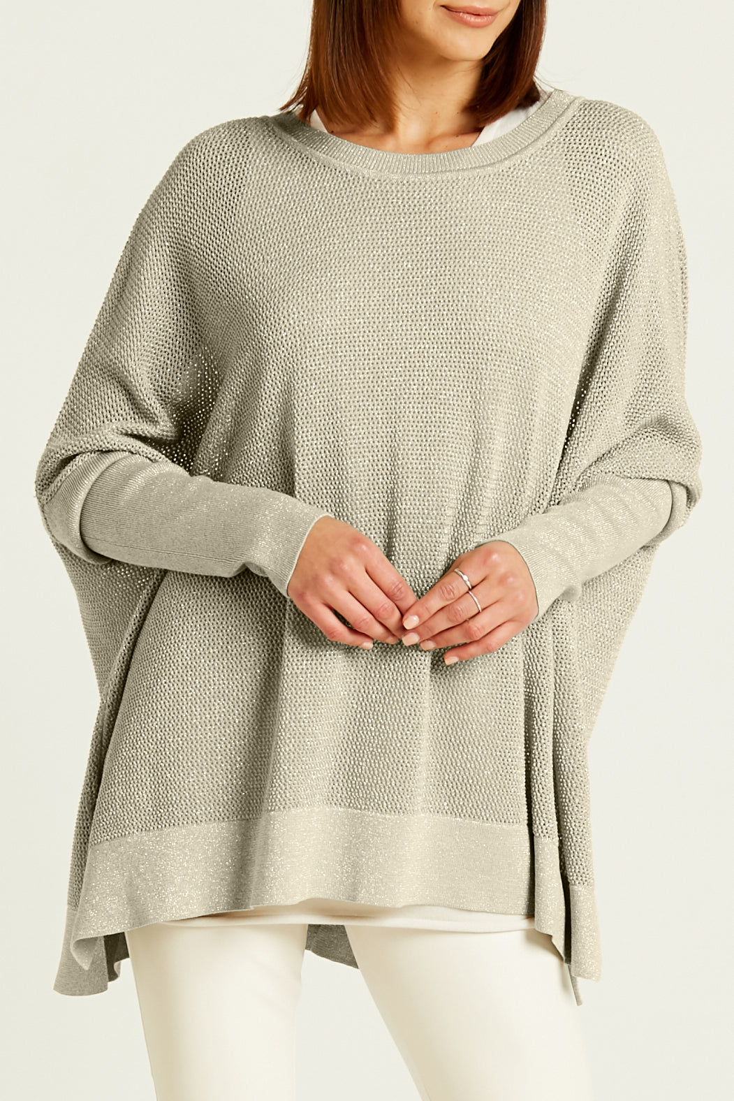 Pima Cotton Metallic Seed Stitch