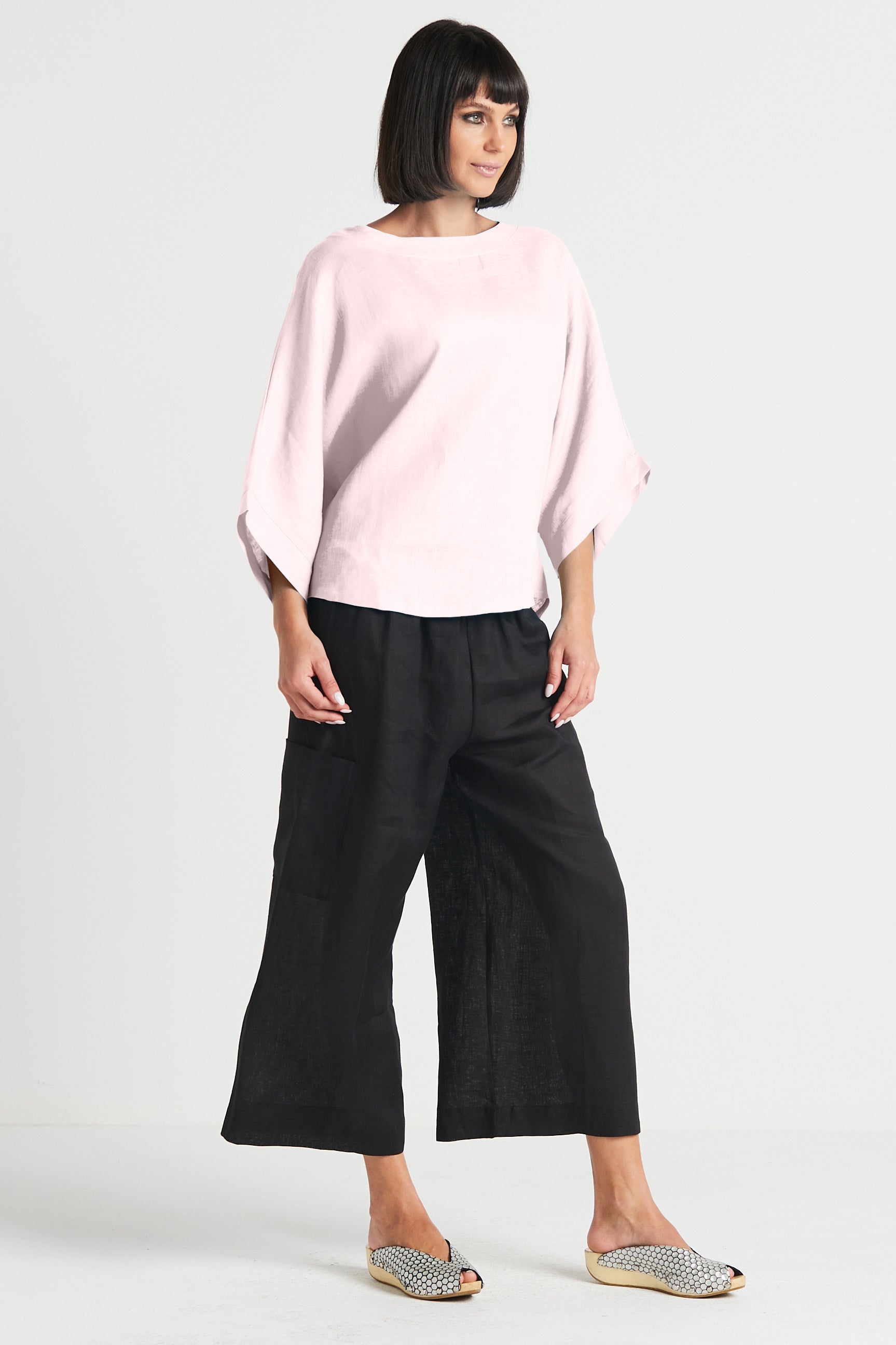 Handkerchief Linen Bateau Top
