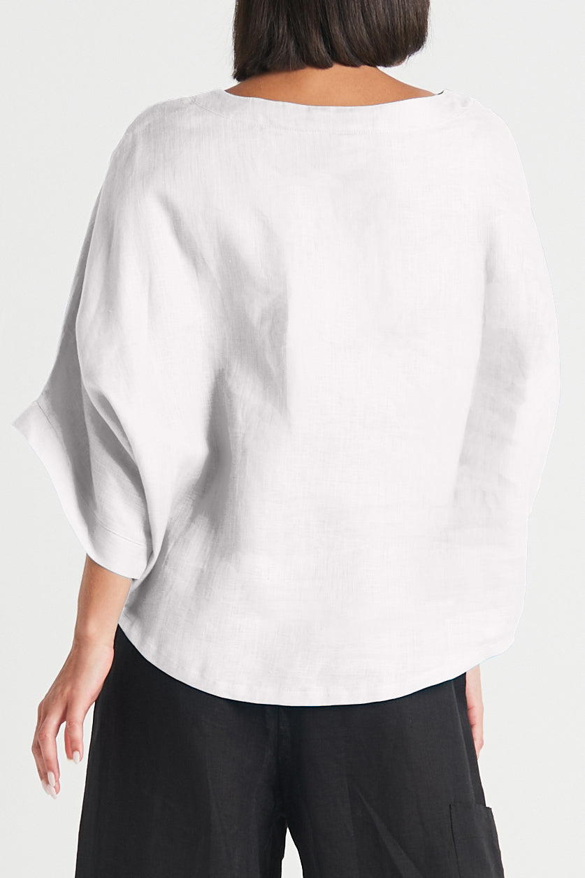 Handkerchief Linen Bateau Top