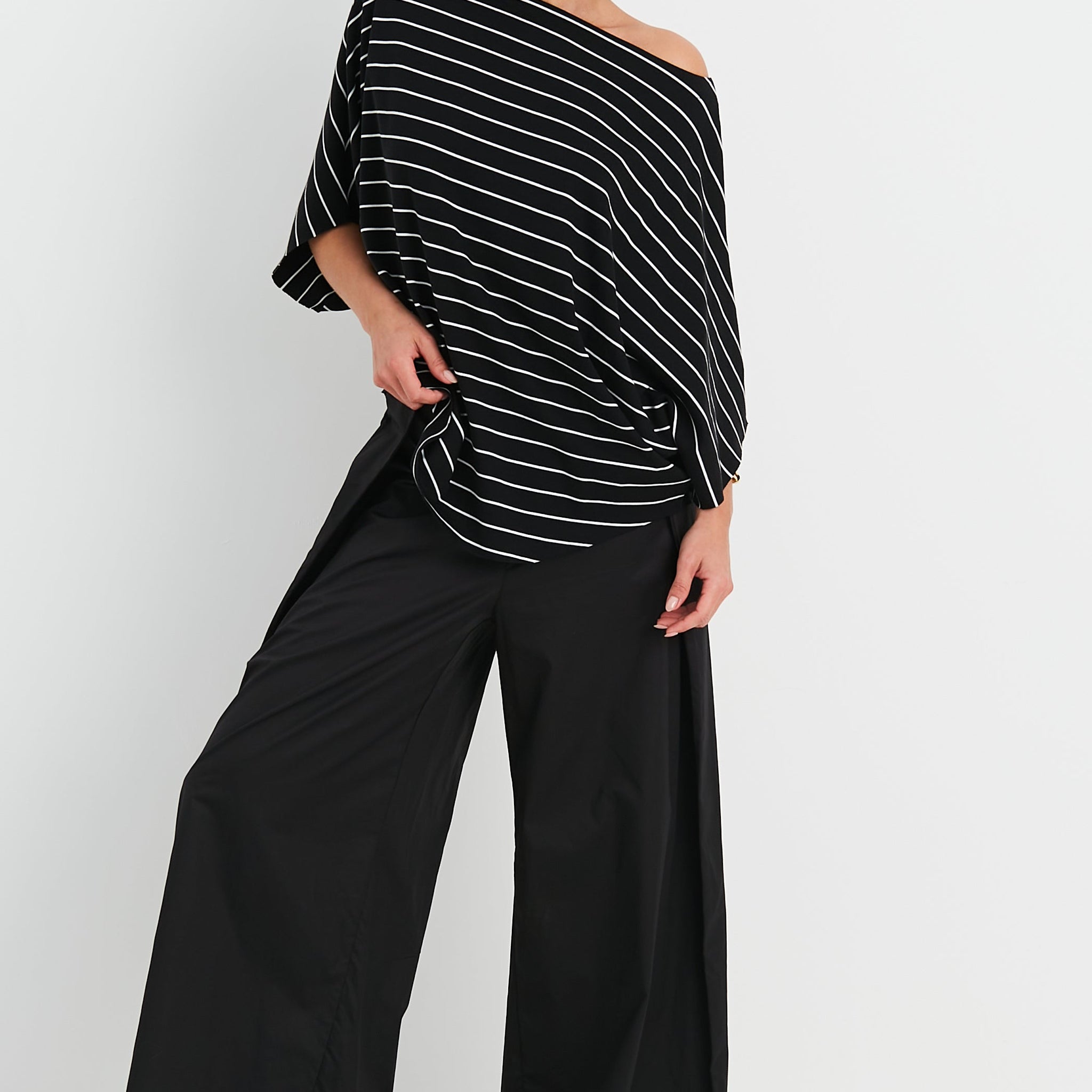 Pima Cotton Striped Bateau Tee
