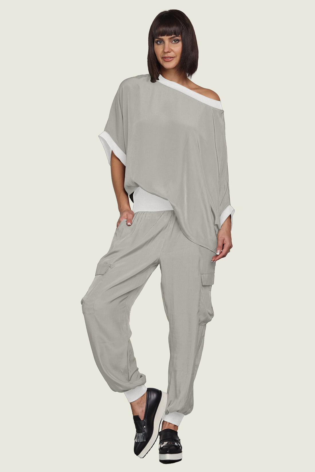 Washable Silk Cargo Pants