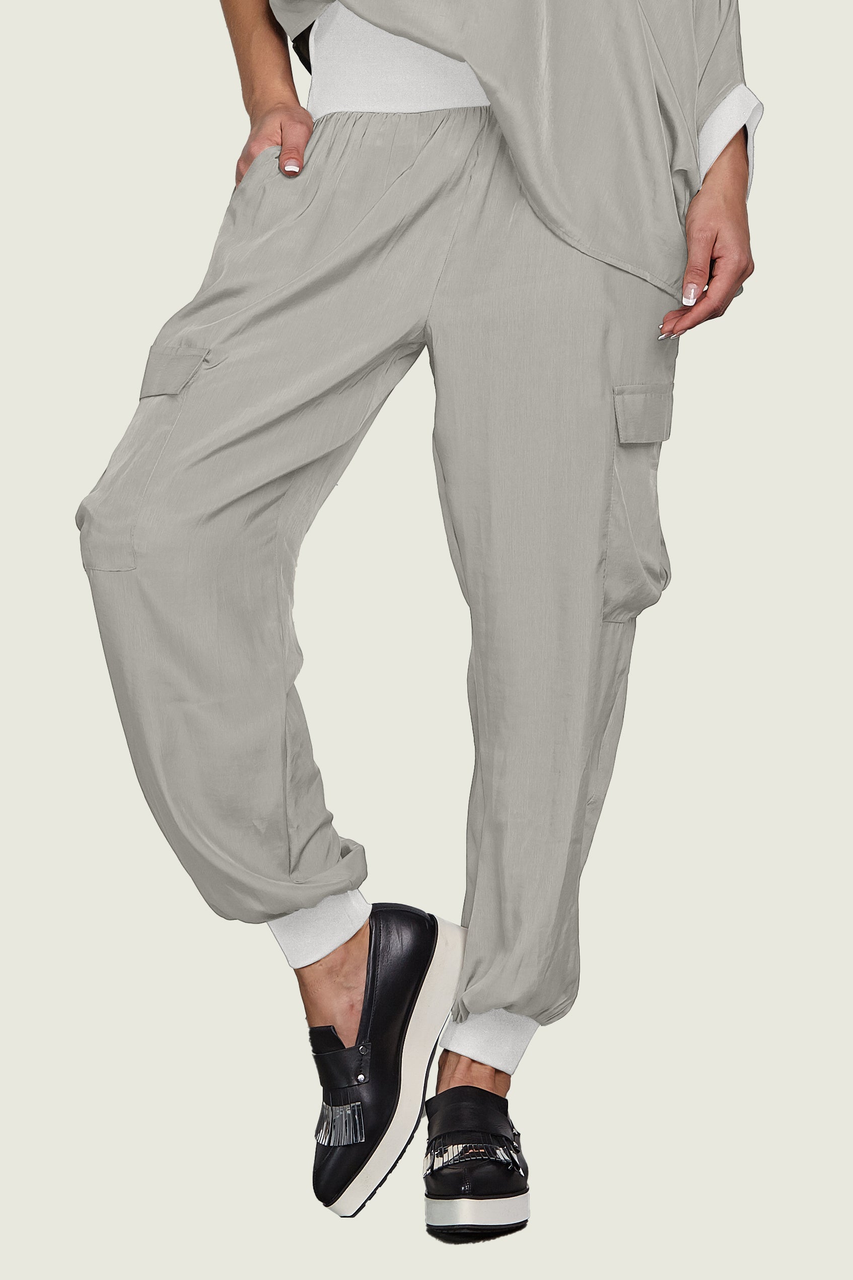 Washable Silk Cargo Pants