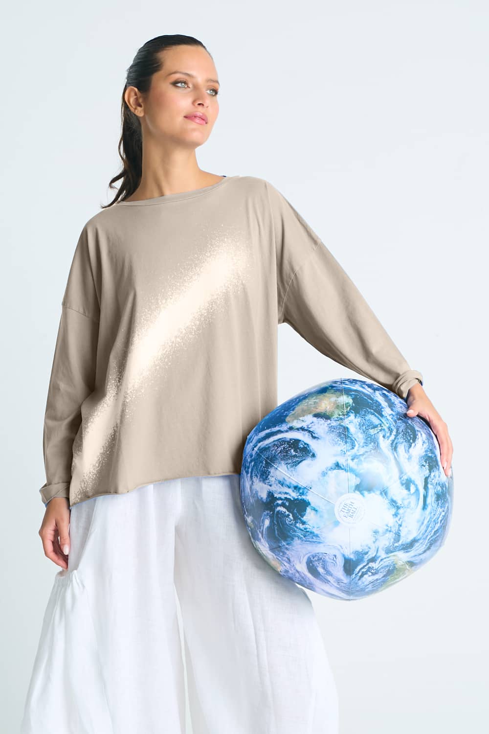 Pima Cotton Bleached Luxury Boxy T