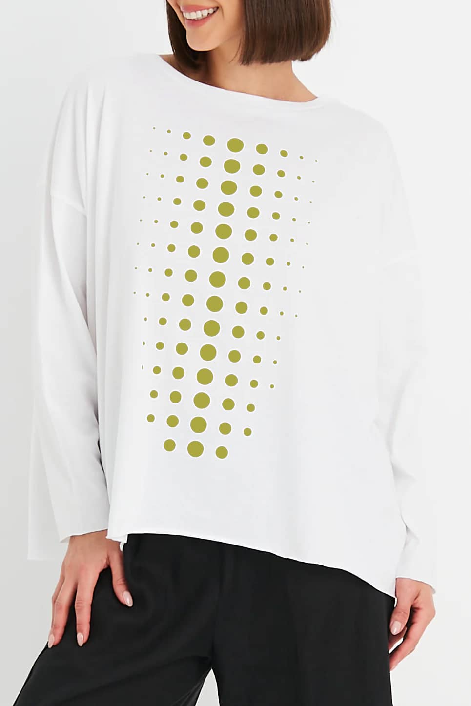 Pima Cotton Dot Dot Dot Luxury Boxy T