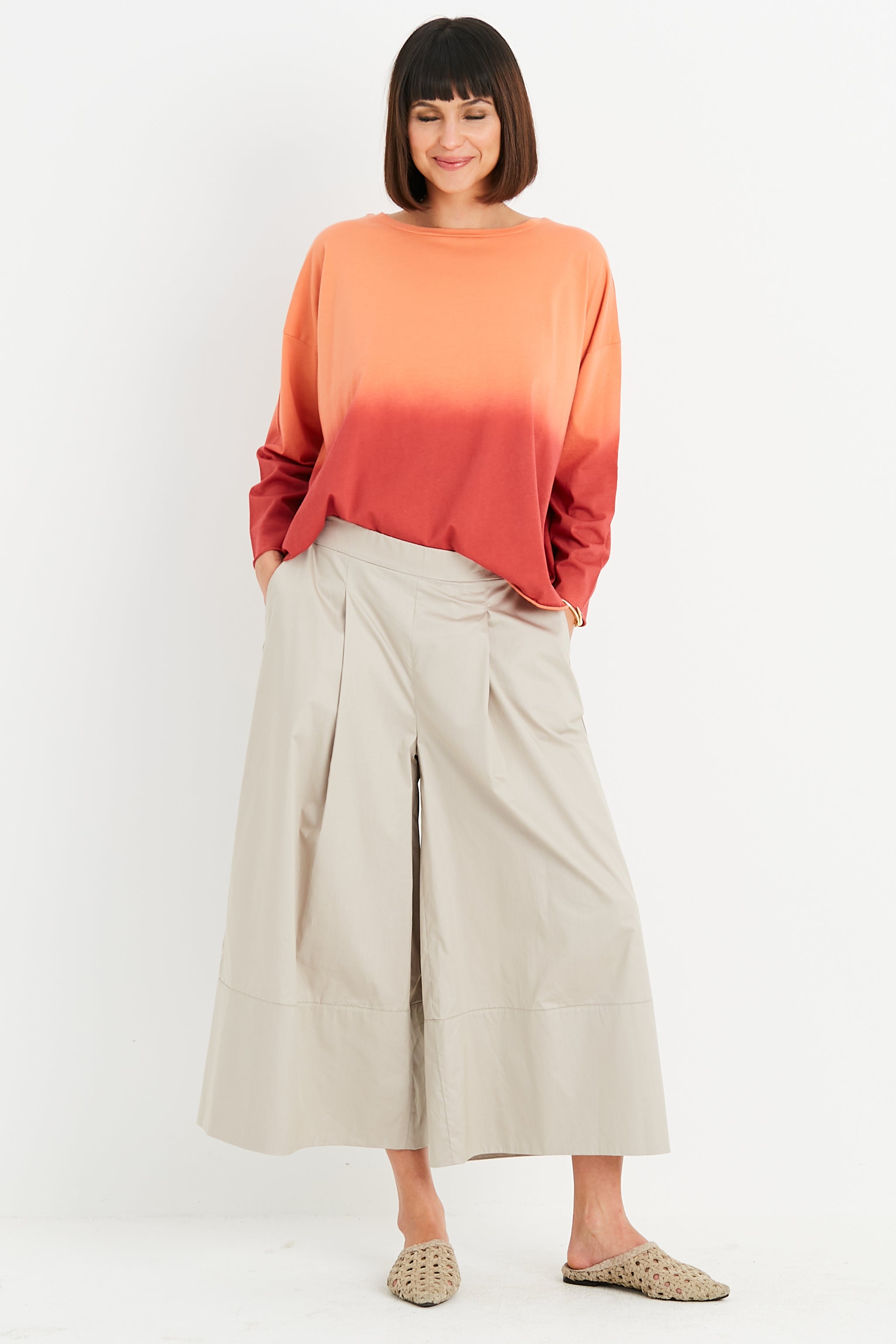 Pima Cotton Dip Dyed Luxury Boxy T