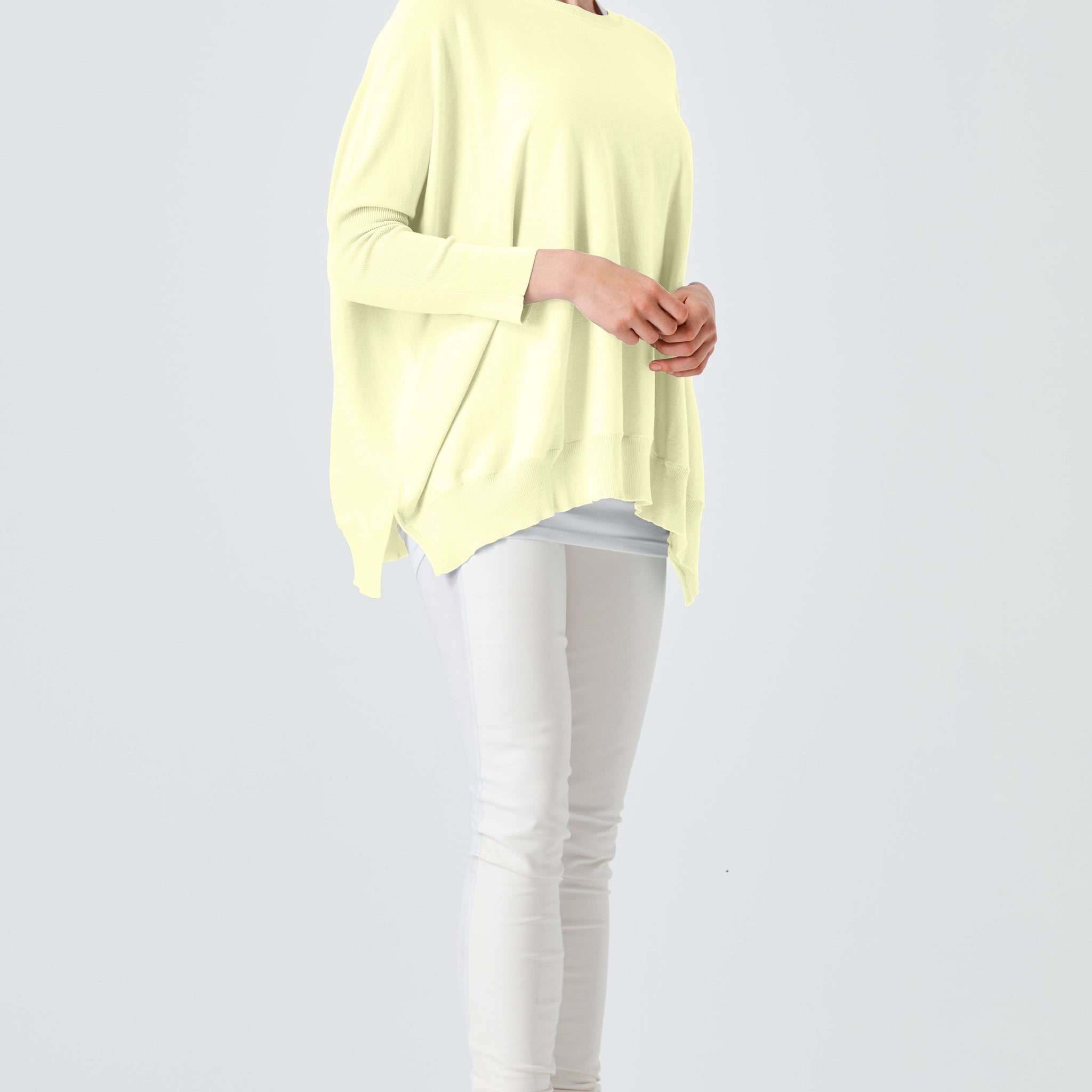 Pima Cotton Oversized Crewneck Knit