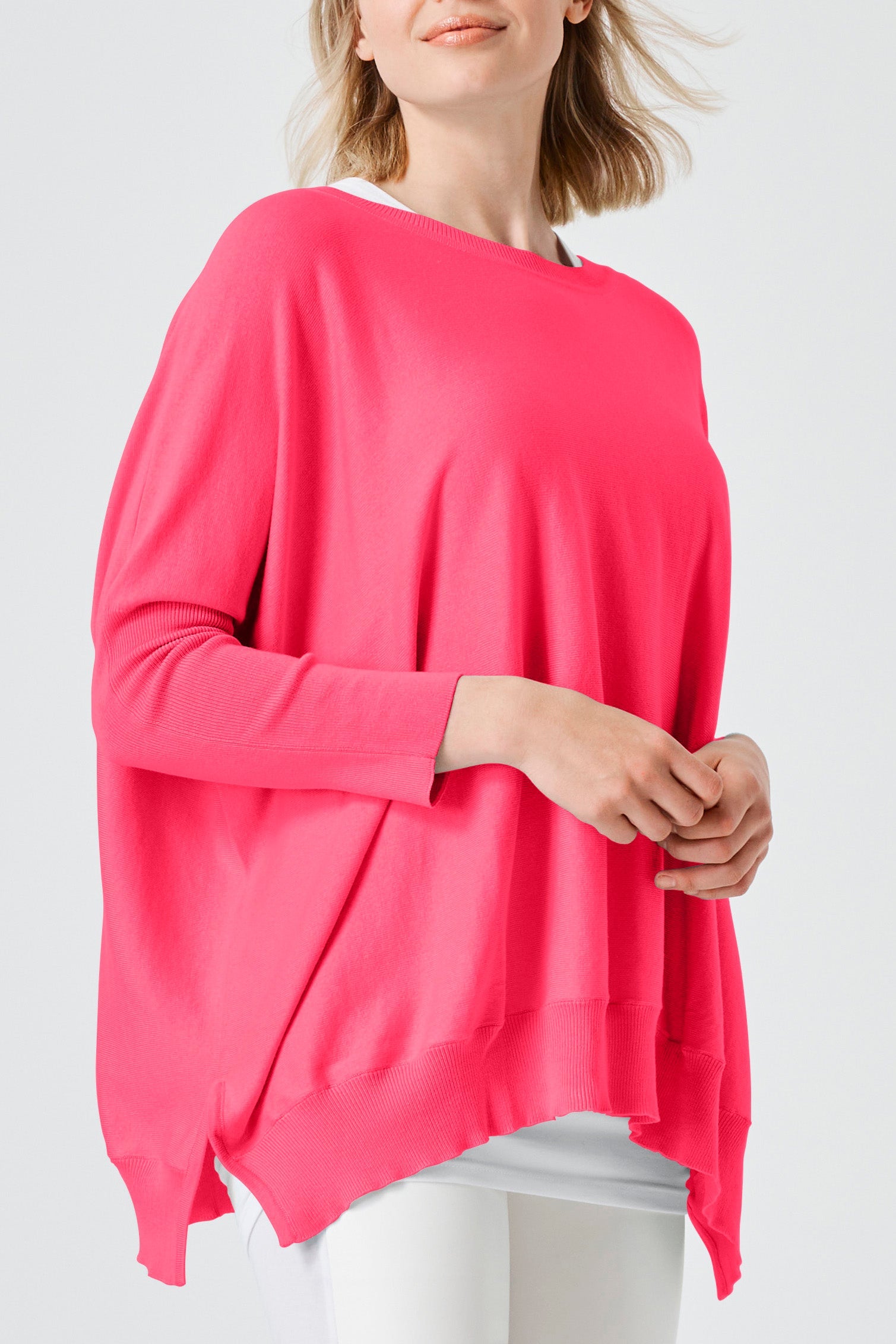 Pima Cotton Oversized Crewneck Knit