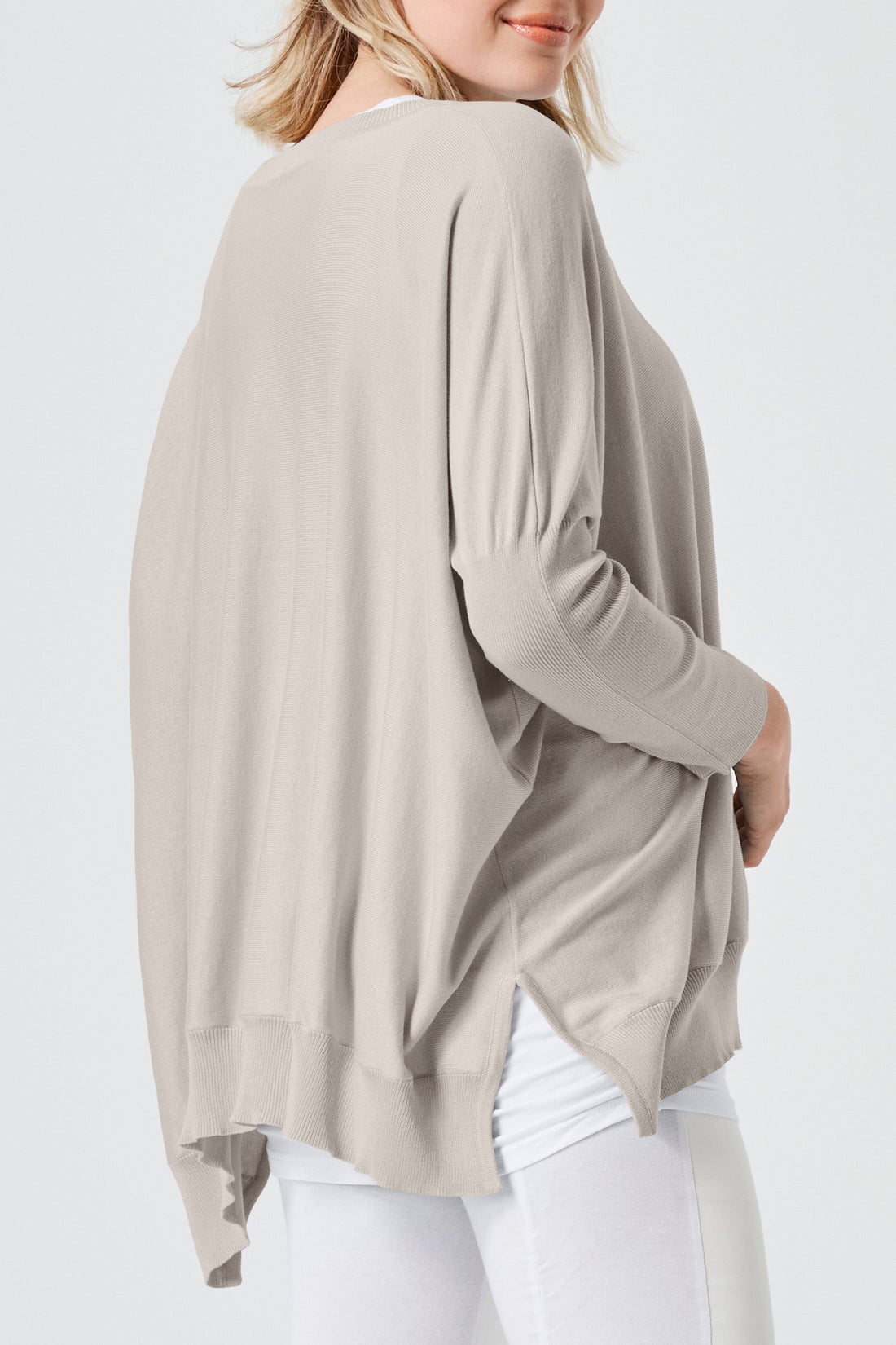 Pima Cotton Oversized Crewneck Knit