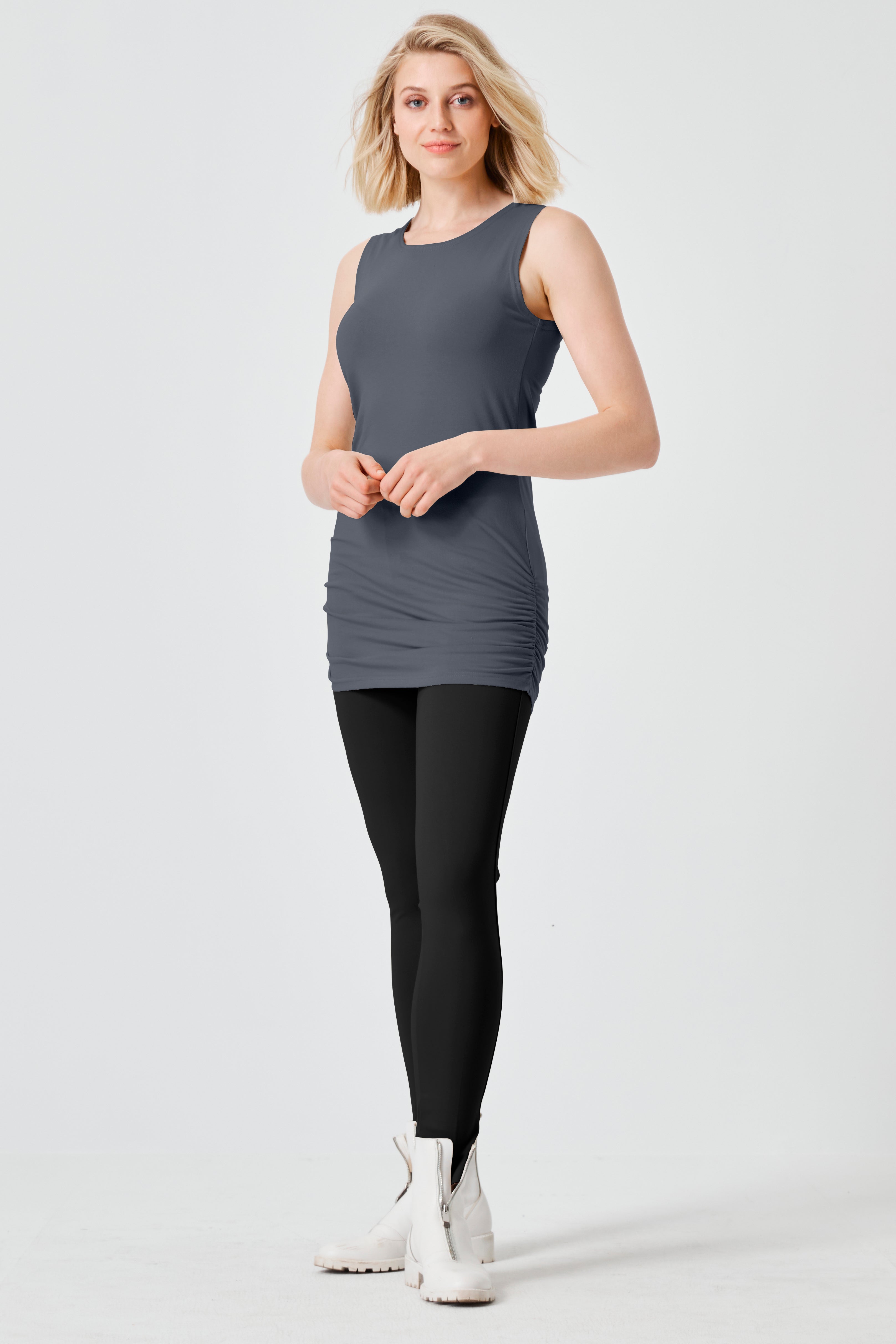 Cotton Lycra Ruche Tank