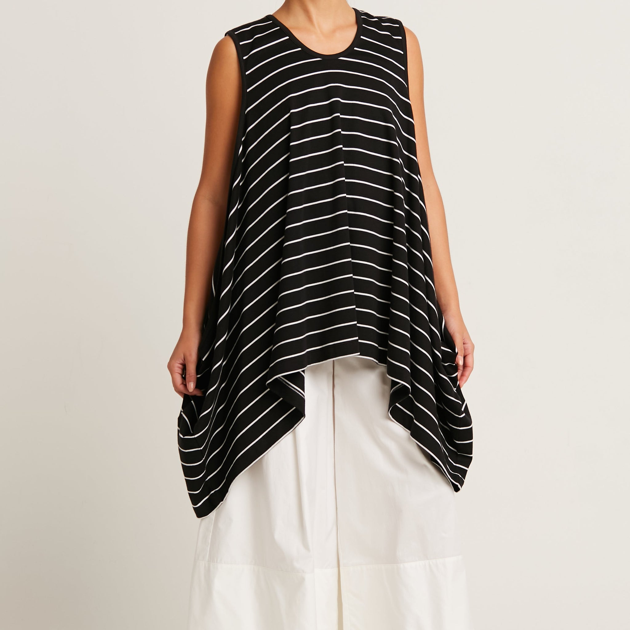 Pima Cotton Striped Fly Away Tank/Top